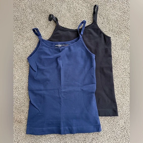 Set of 2 Shapermint Essentials All Day Camis - Navy and Black Compression Tanks - Picture 1 of 7